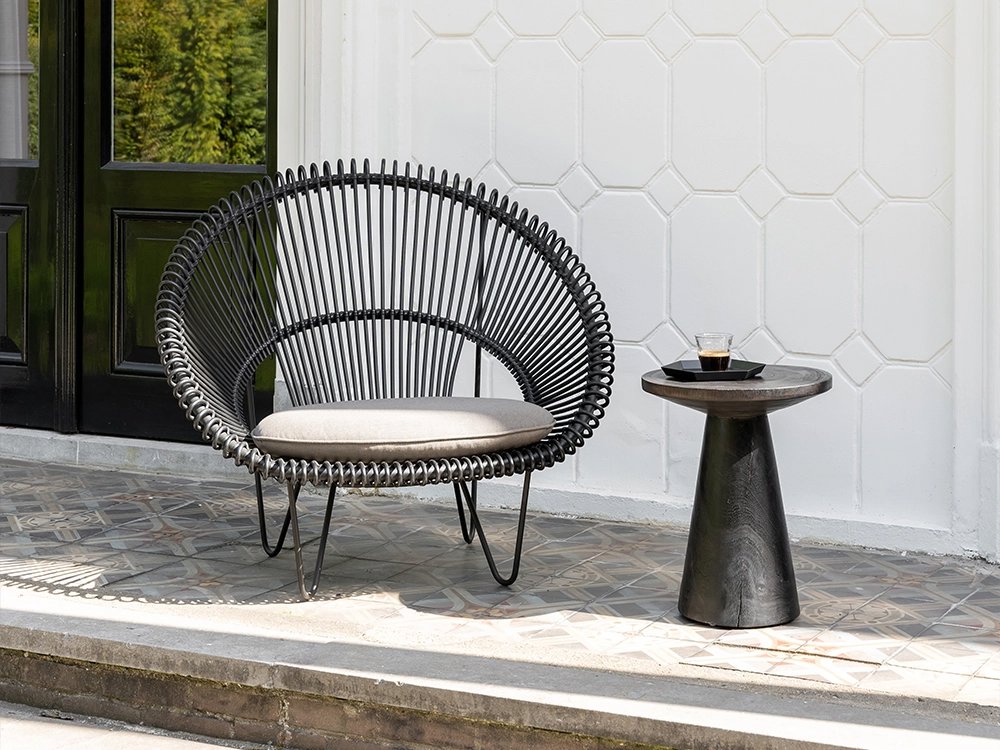 zwarte loungestoel roy cocoon