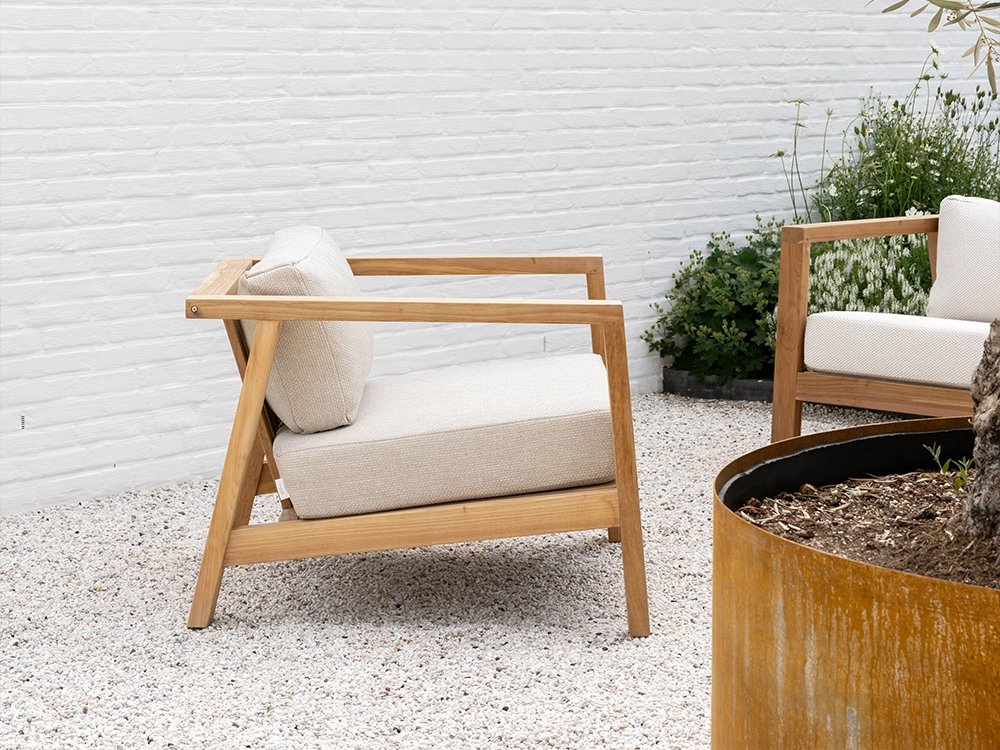 teakhouten loungestoel jet