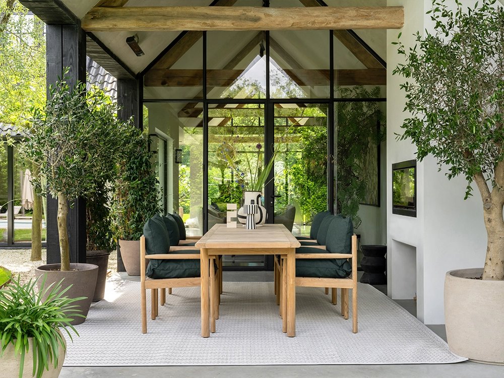 6 persoons tuinset voor onder overkapping