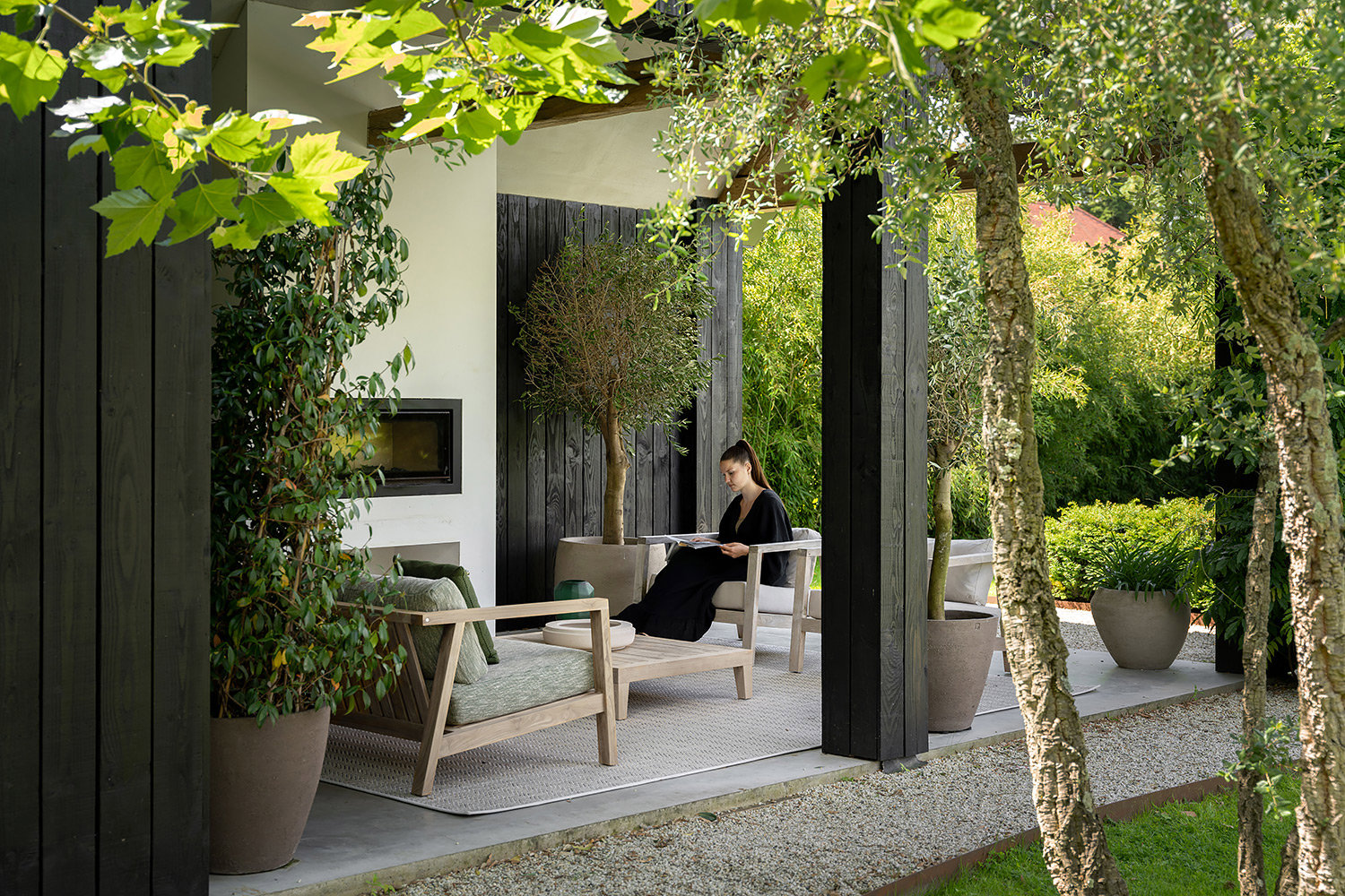 Buitenkleed bij loungeset