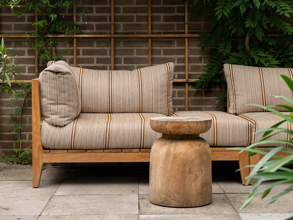 gestreepte loungeset tuin