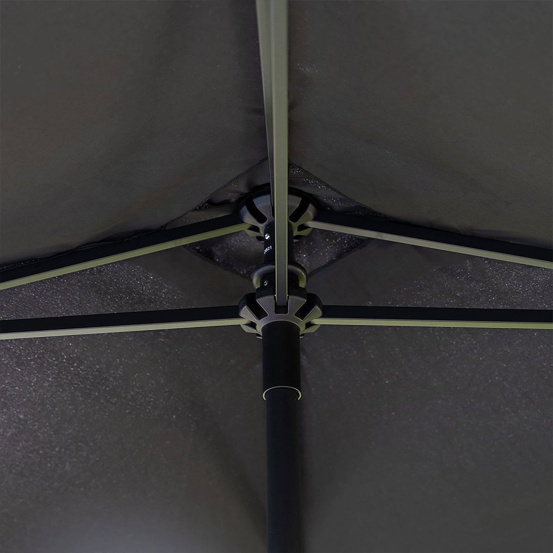 kleine vierkante parasol zwart