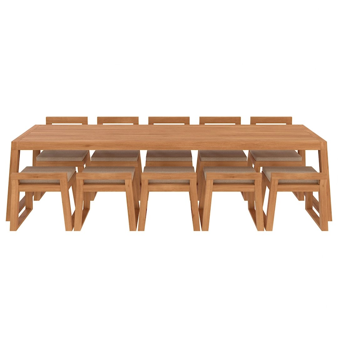 10-persoons tuinset met stoelen SIL