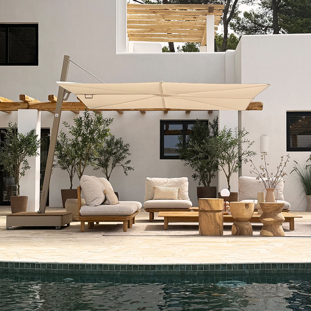 houten bijzettafel buiten