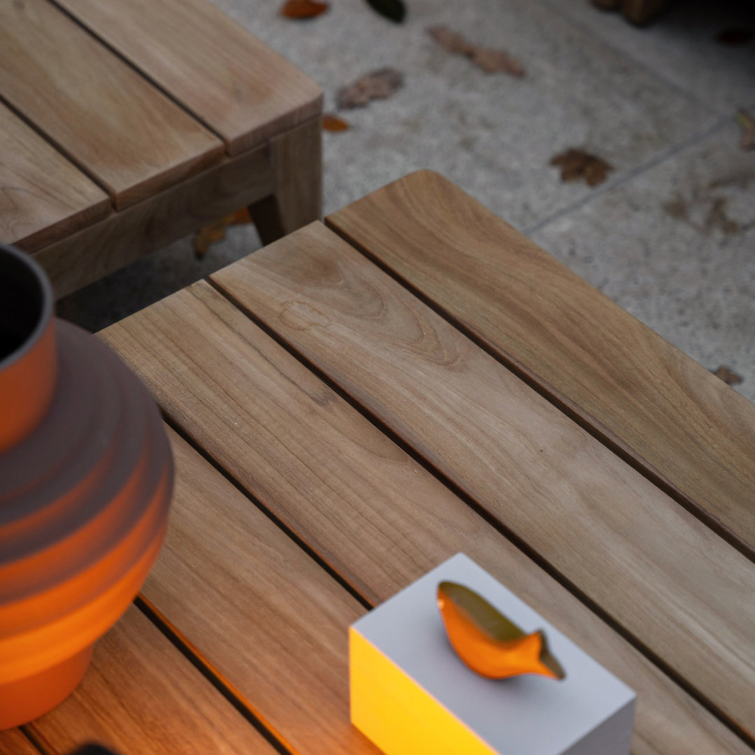 teak salontafel vierkant