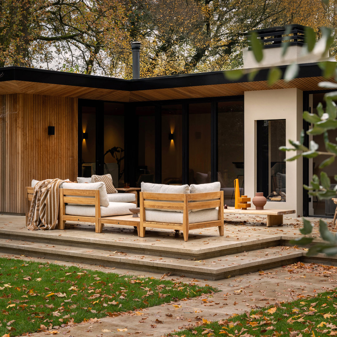 modulaire hoekbank buiten