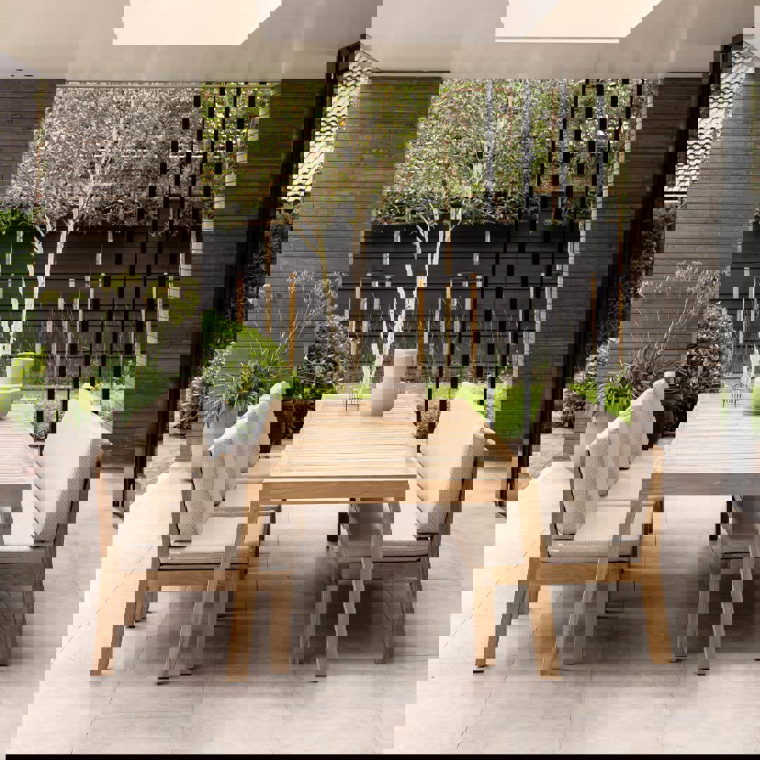 tuinset low dining met bank