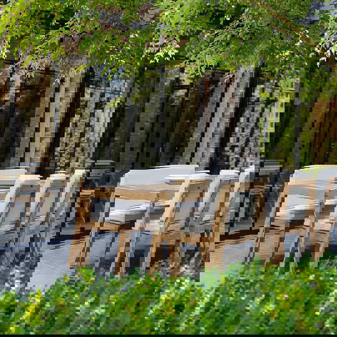 luxe tuinset hout 6 personen