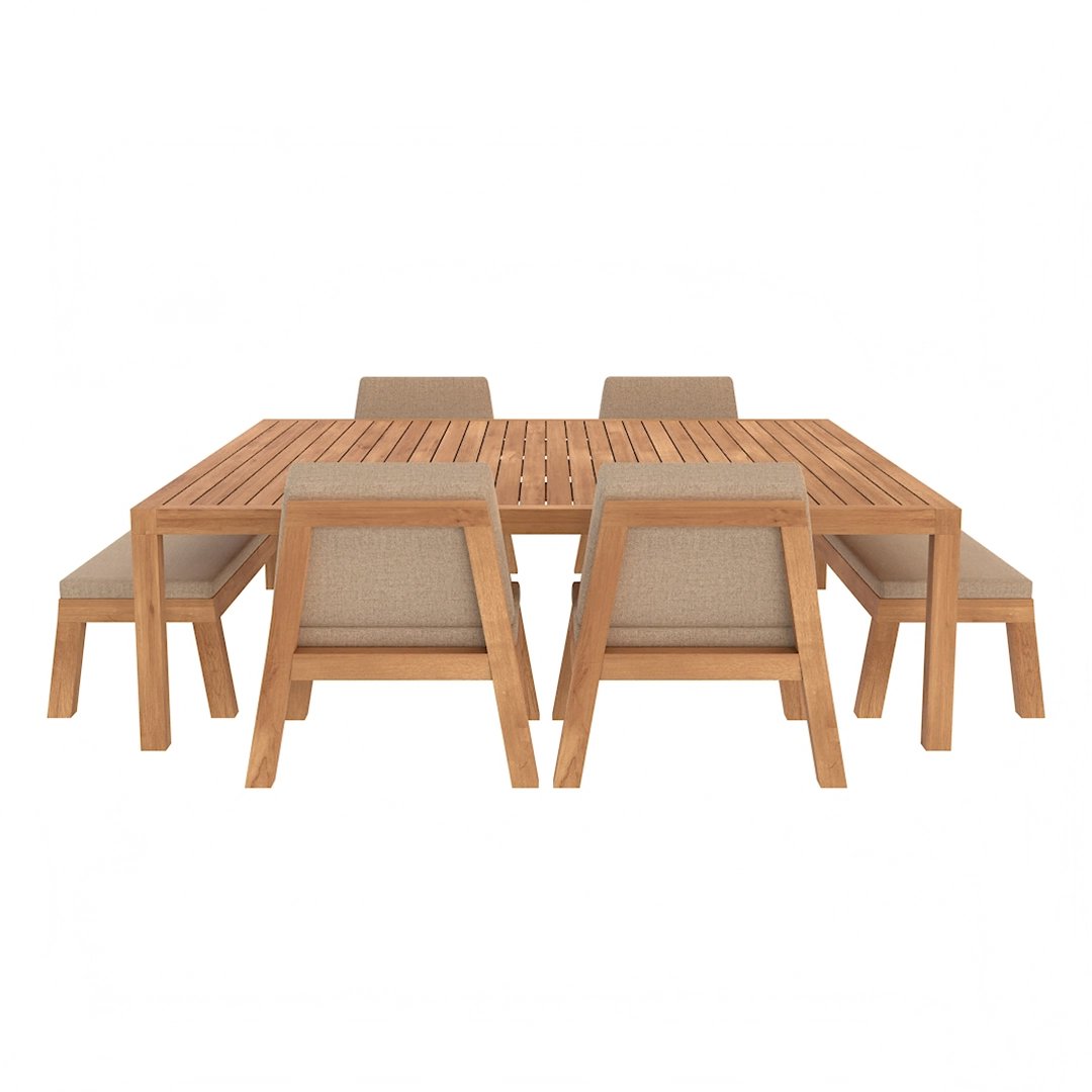 8-persoons lage tuinset met banken ALFA