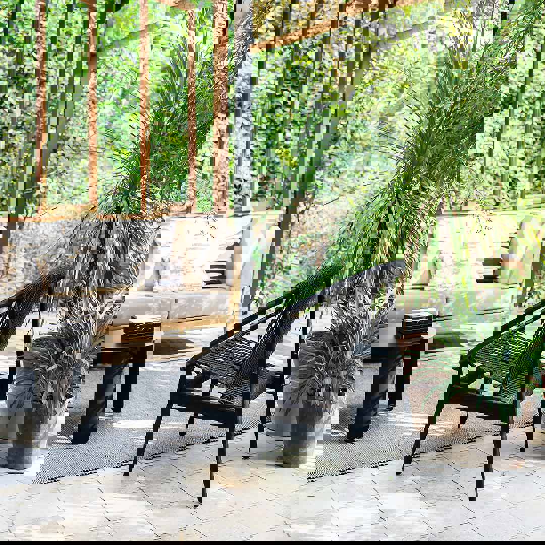 zwarte loungestoel draad FRIDA