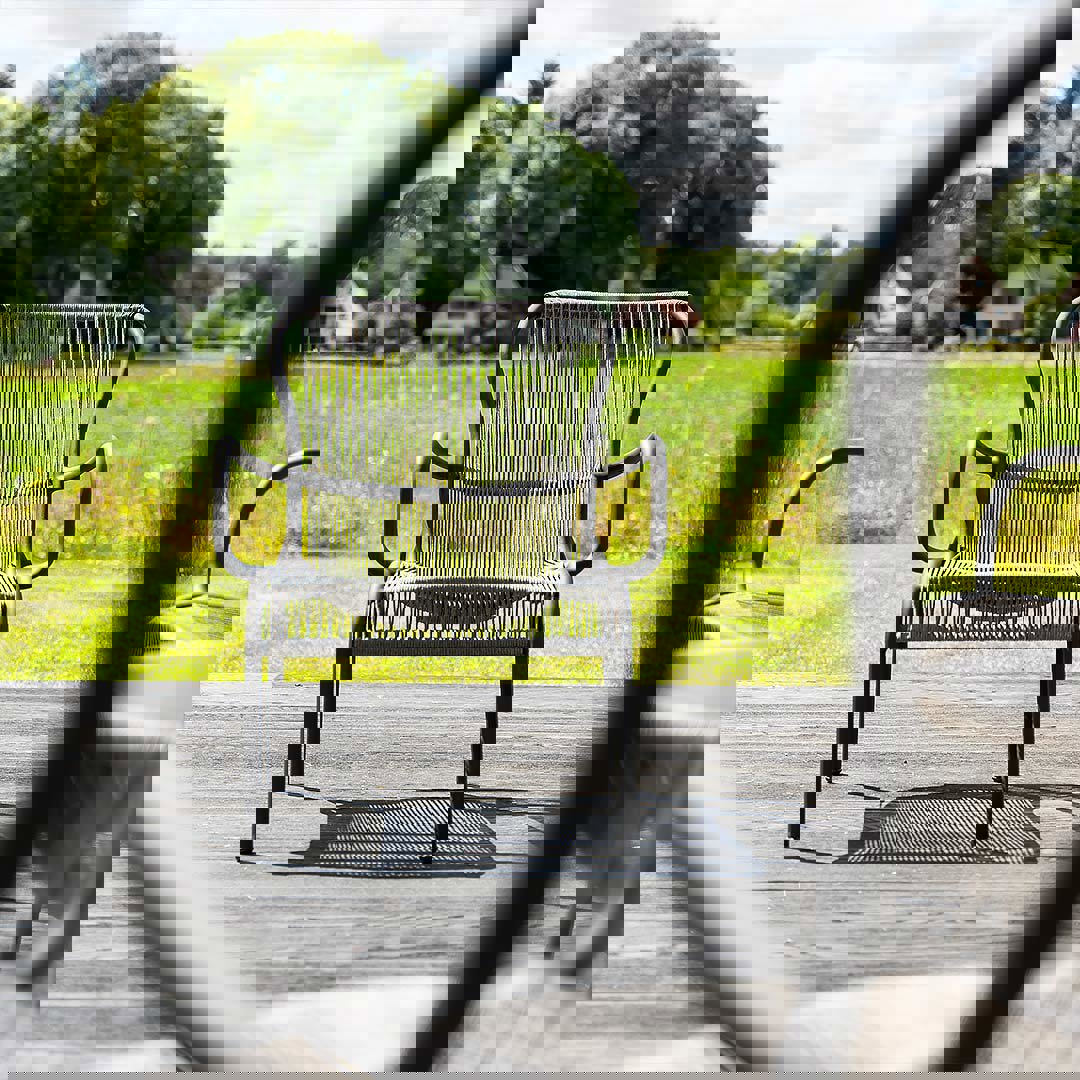 grijze loungestoel rope