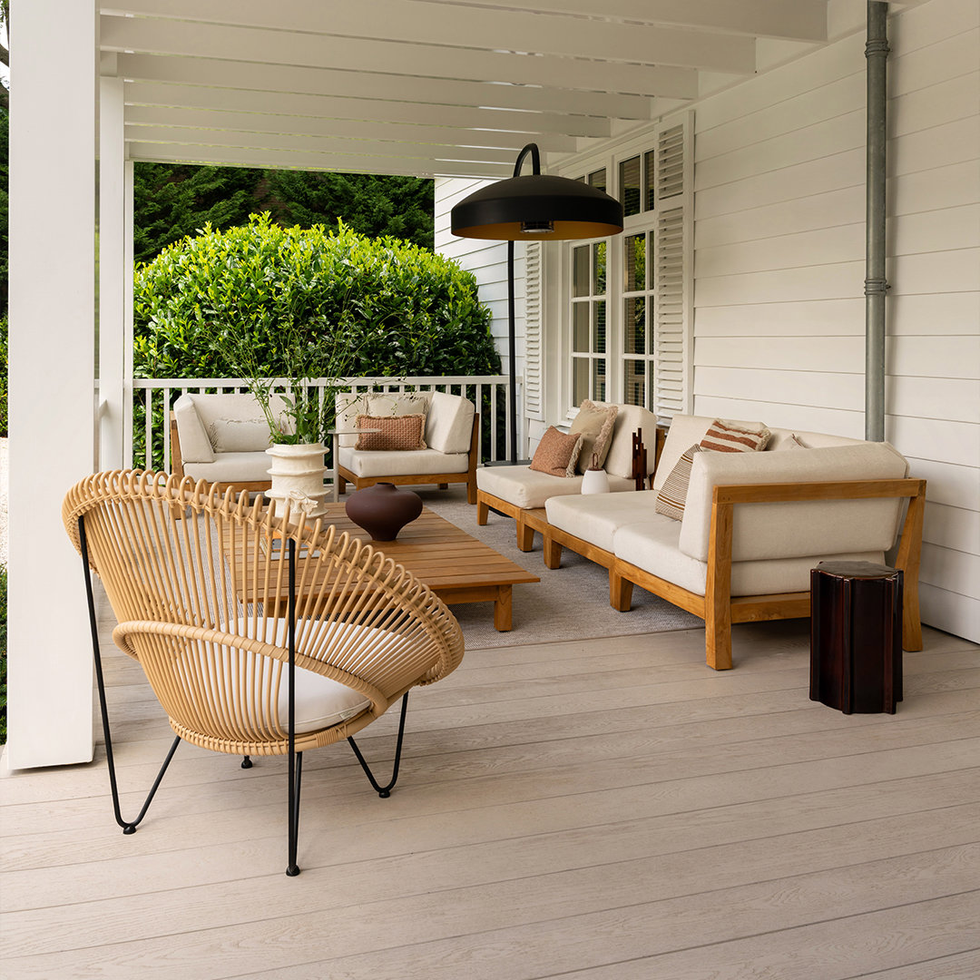 Wicker loungestoel naturel