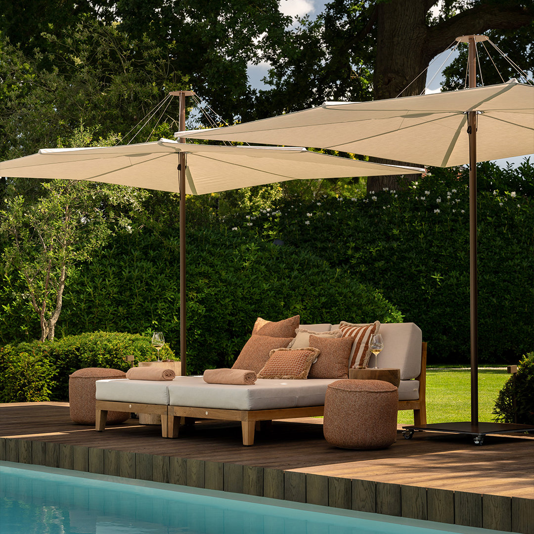 vierkante stokparasol 300x300cm