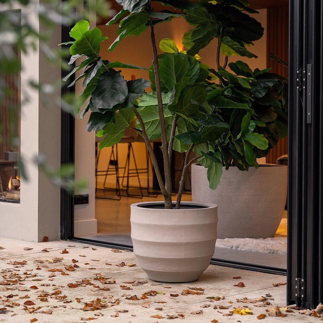 grote bloempot buiten