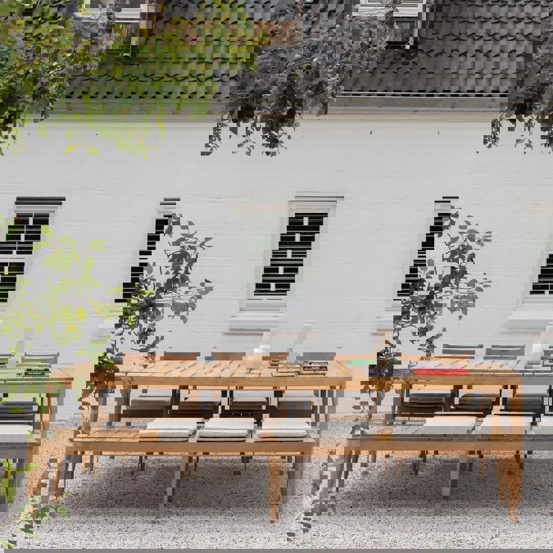 houten picknickbank tuin