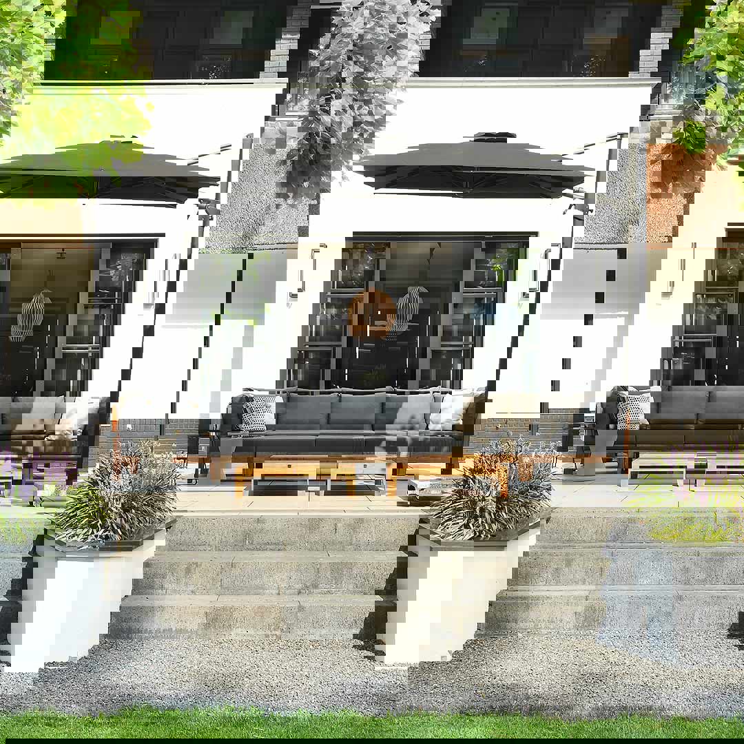 grote zweefparasol met voet