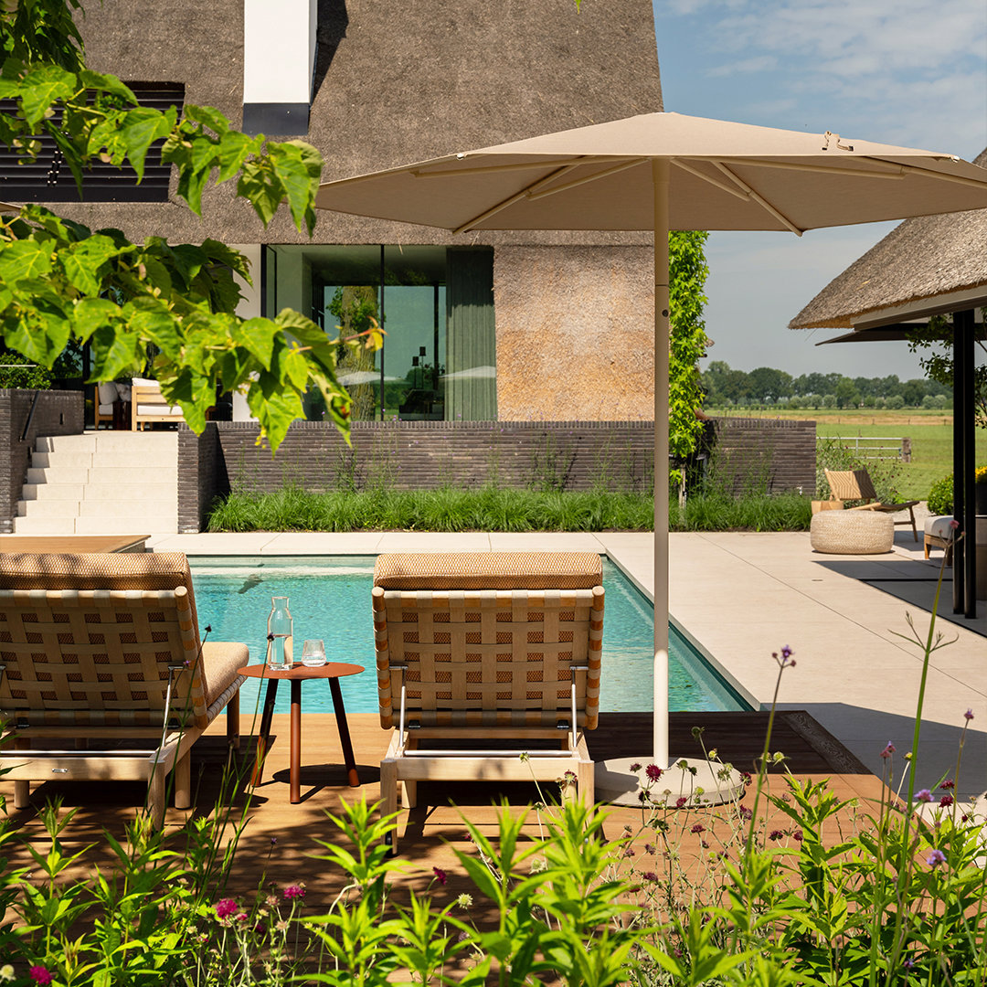luxe stokparasol met voet