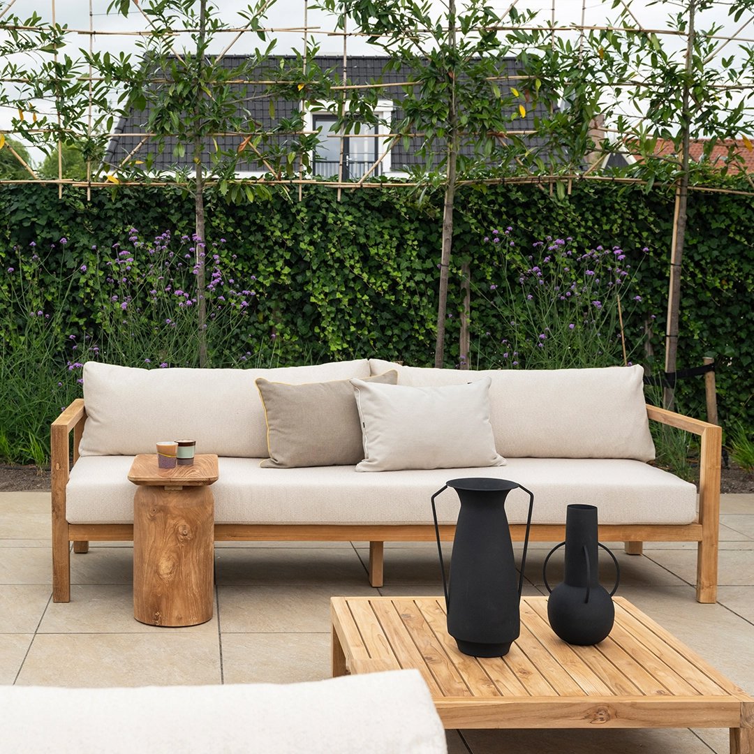 loungebank tuin hout