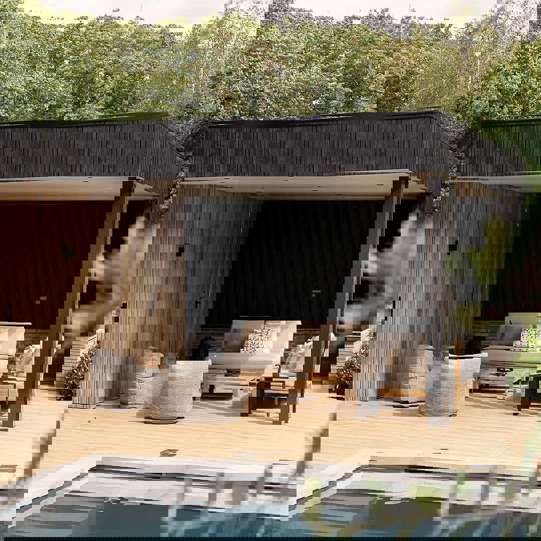 design loungeset teakhout