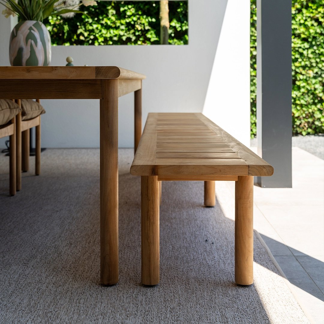 luxe eettafelbank teak