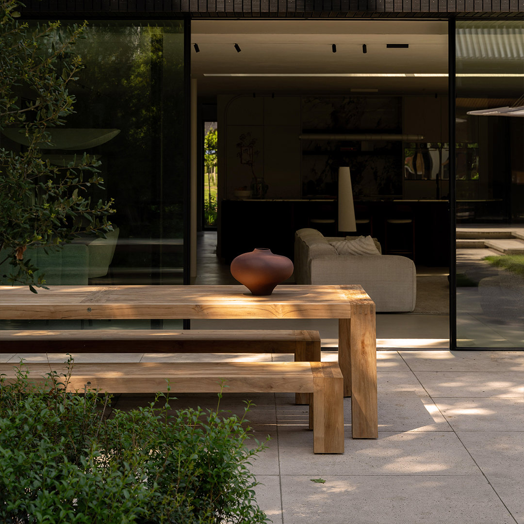teakhouten tafel 8 persoons