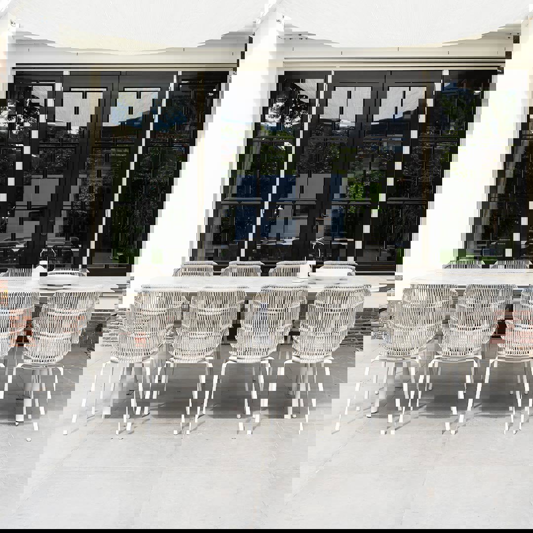 witte tuintafel keramisch blad