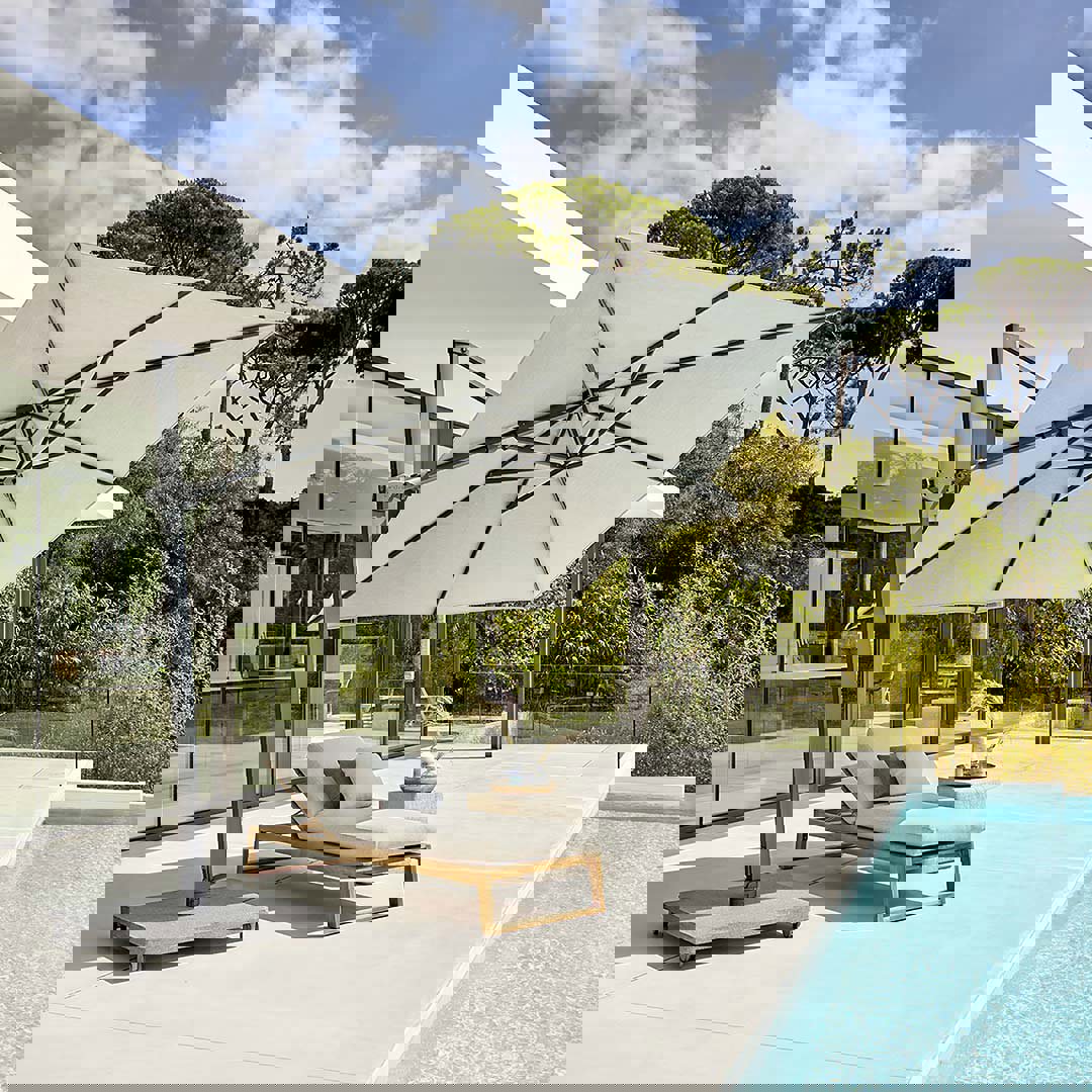 witte parasol 3x3 vierkant