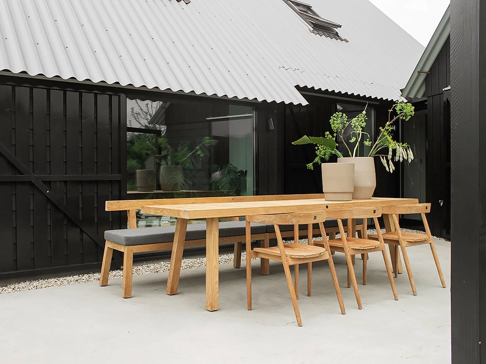 low dining tuinset met bank