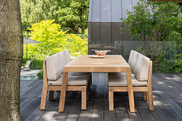 teak low dining tuintafel &moss