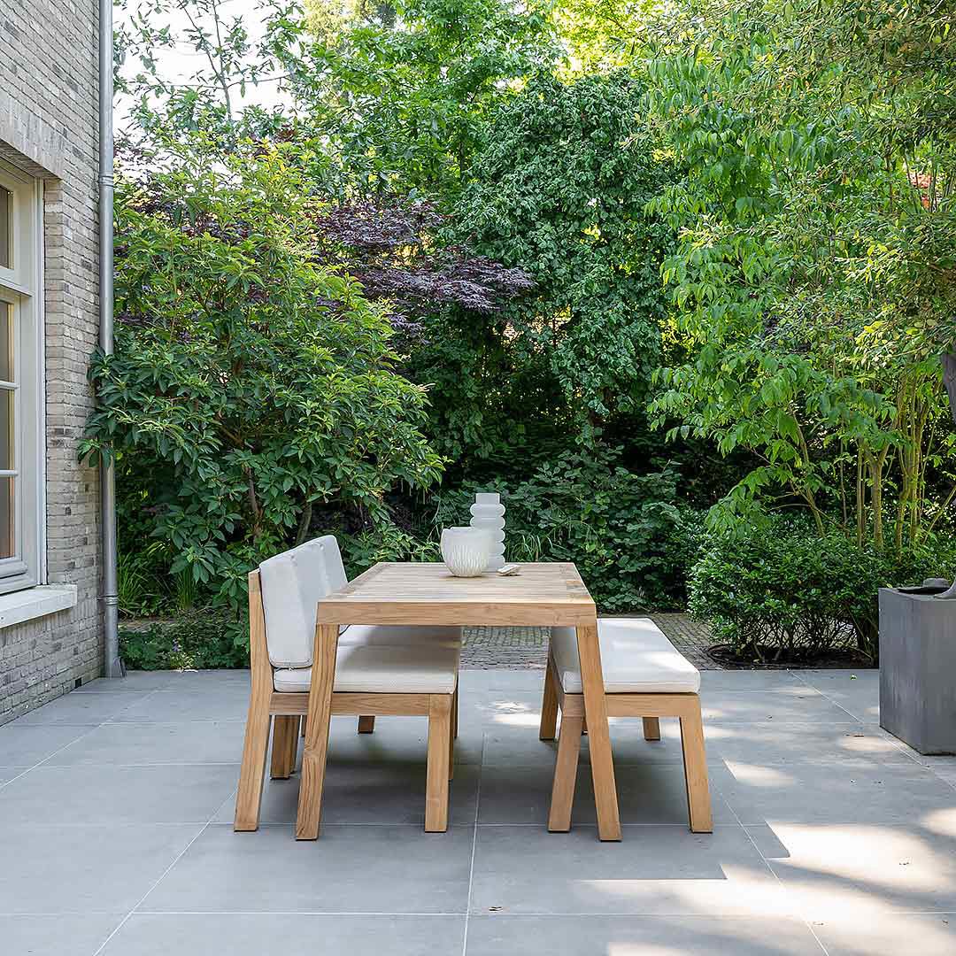 teak tuinbank met tafel