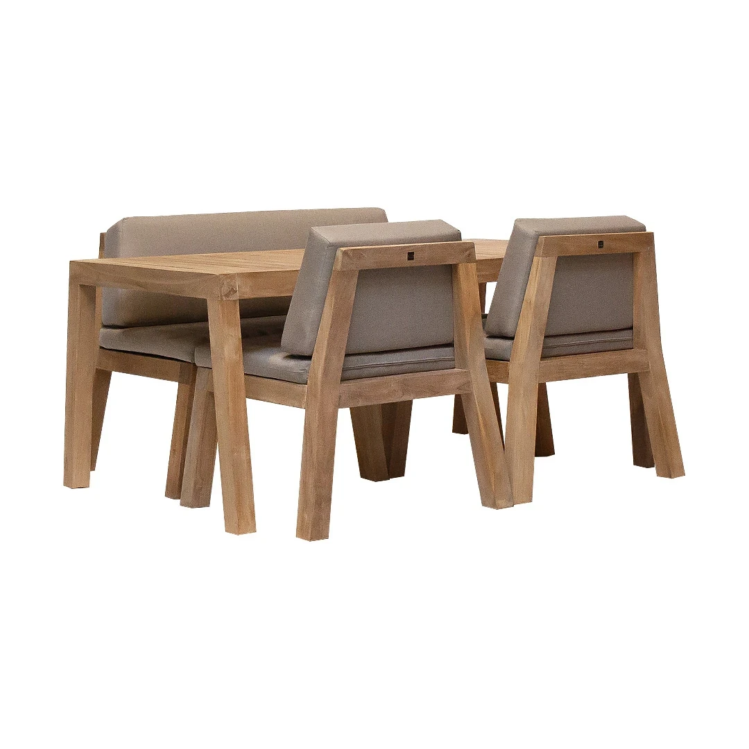 Luxe tuinset bank met 2 stoelen