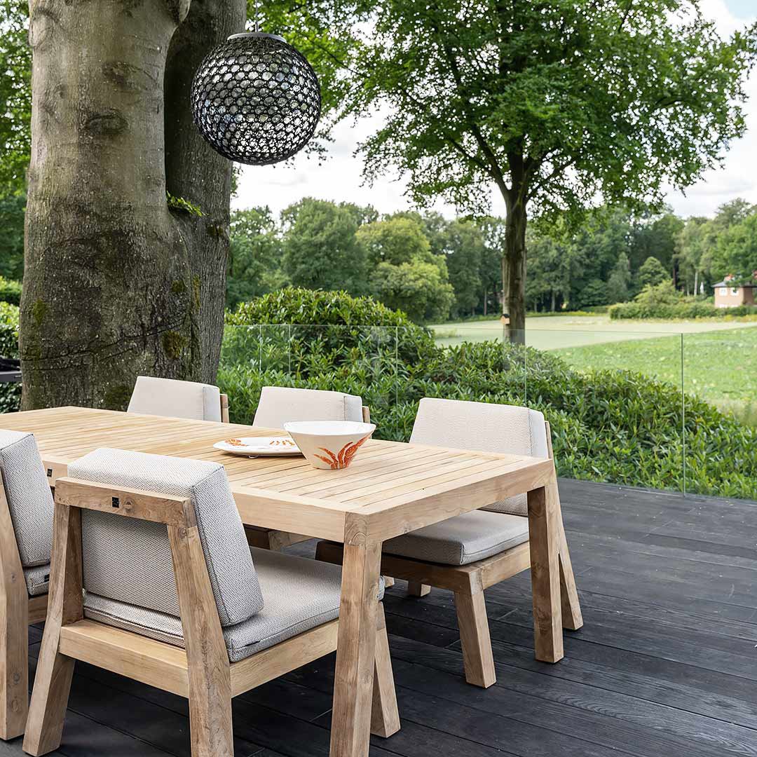 tuinset 6 personen hout