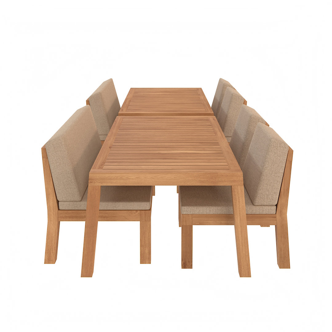 8-persoons low dining set met bank ALFA