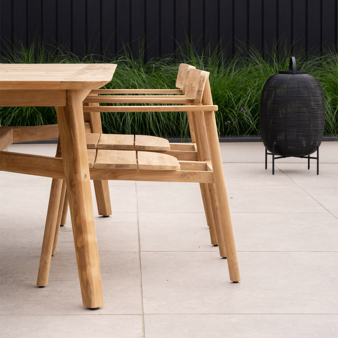 teak stoelen buiten