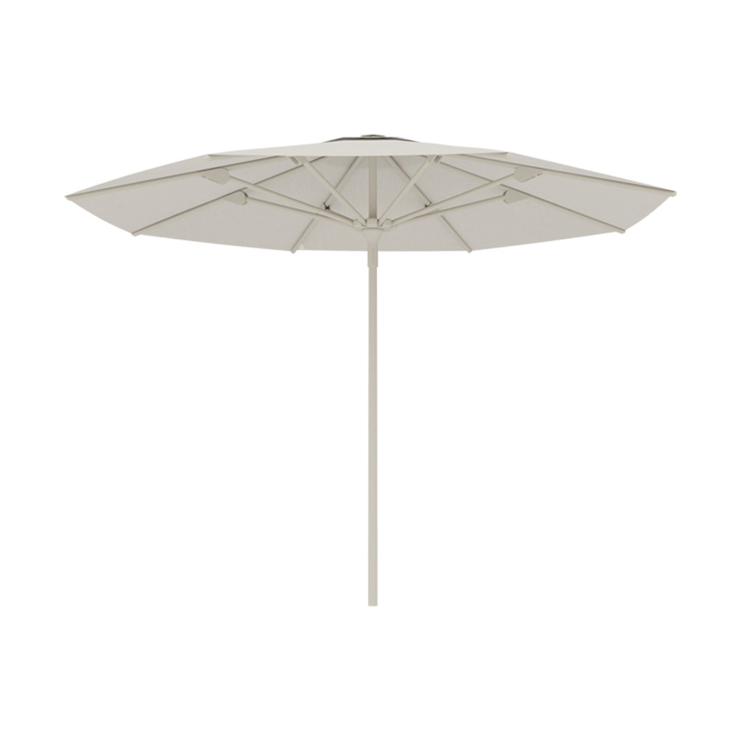 parasol wit met aluminium stok