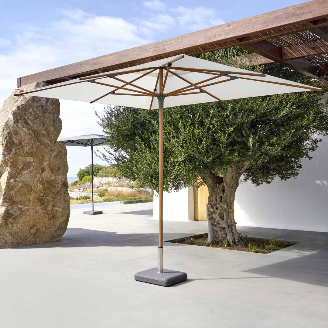 witte stokparasol 3 meter