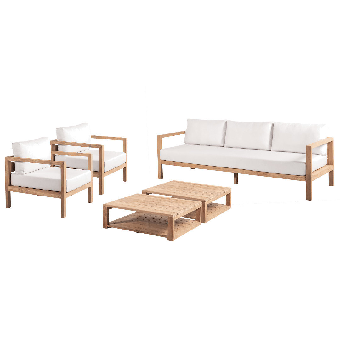 Loungeset 6 personen hout