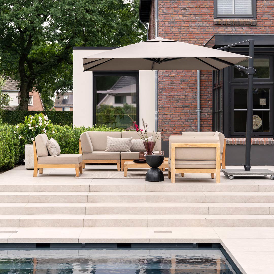 luxe zweefparasol antego jardinico