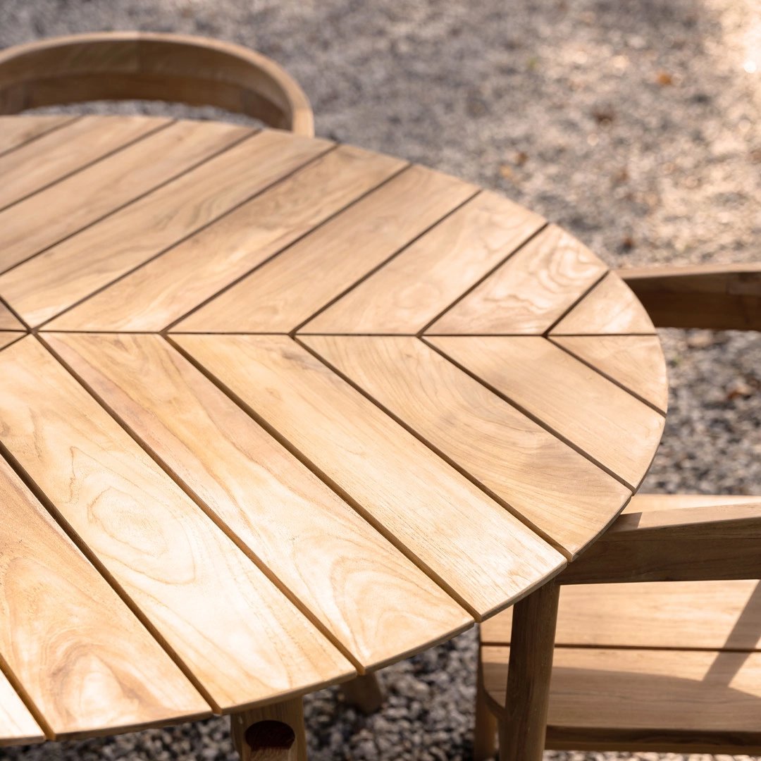 ronde tuintafel hout