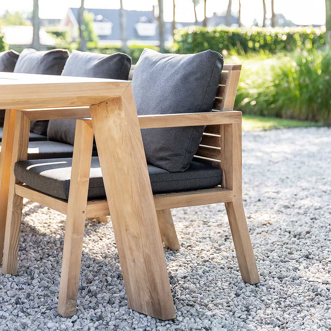 teakhouten tafel 6 personen